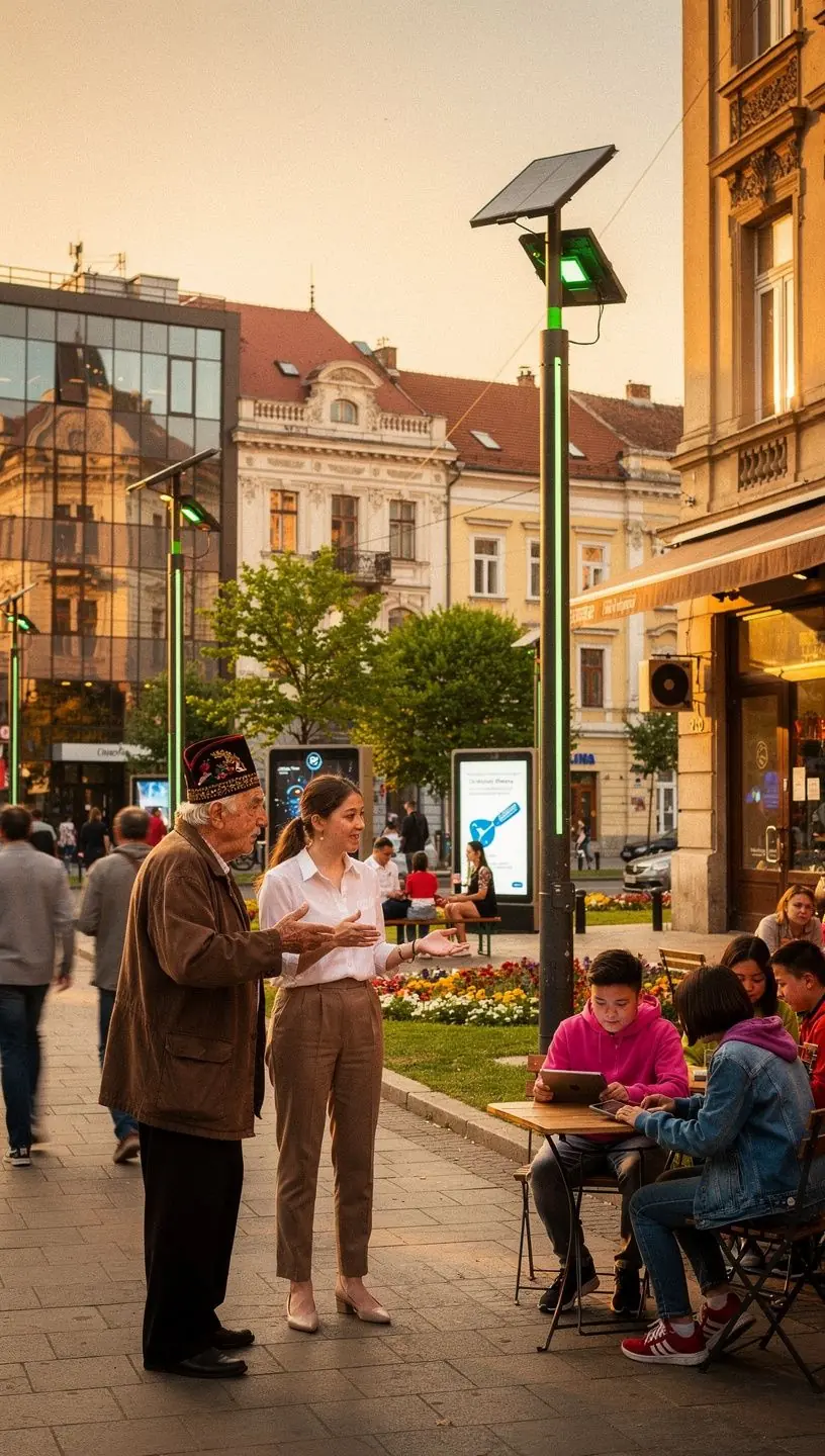 Imaginea unui consiliu local care discută implementarea tehnologiilor digitale pentru dezvoltarea comunității.